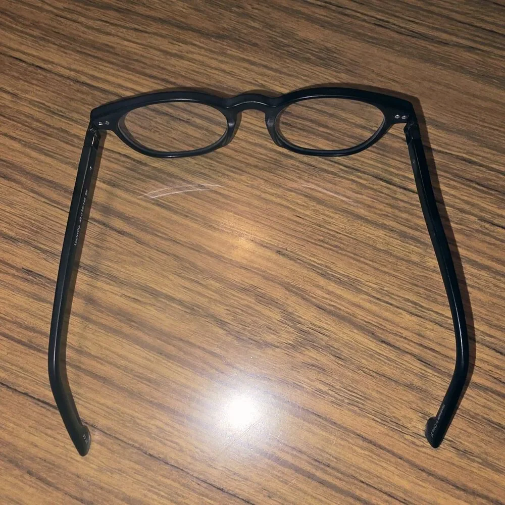 REPUBLICA LOUISVILLE 49□20-140 BK Black Round Horn Rim RX Eyelasses Frames